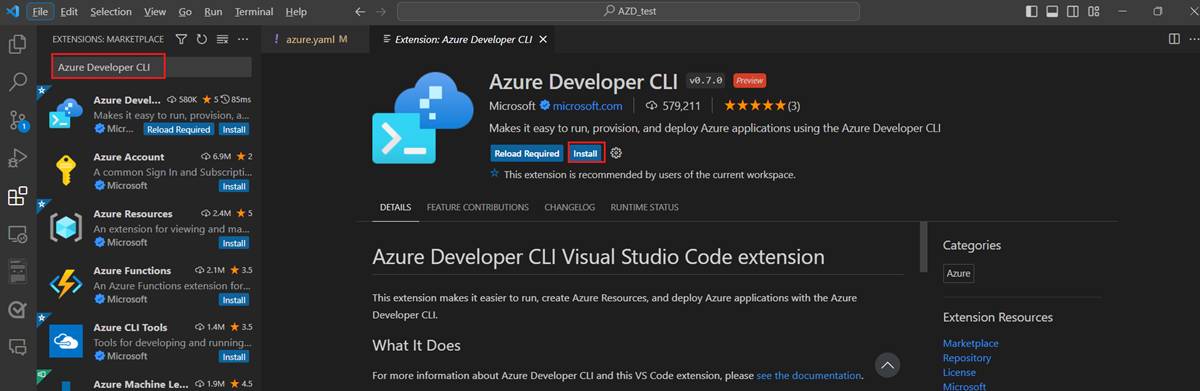 Captura de pantalla de Visual Studio Code, en la que se muestra el panel 