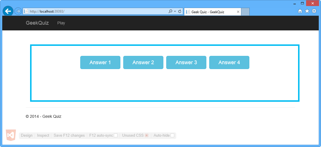 Internet Explorer - Página actualizada con cuatro botones