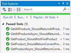 resultados de pruebas