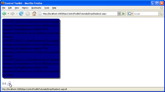 La opacidad se cambia en el lado cliente.