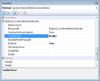 Configurar la propiedad ConfirmButton