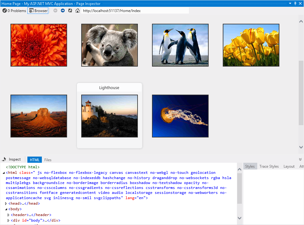 El primer contacto con PageInspector