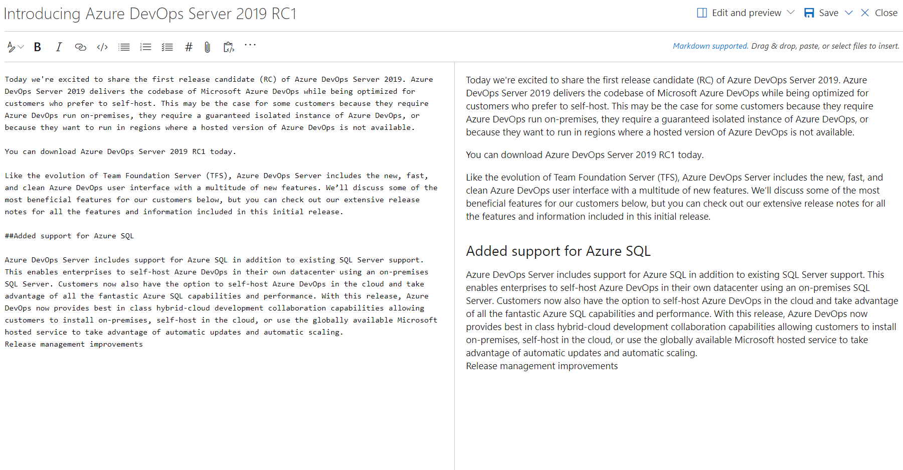 Fuente monoespaciada para el editor de Wiki Markdown.