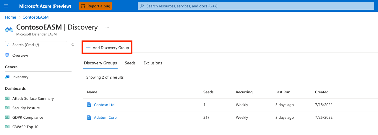 Captura de pantalla de la pantalla de detección con 