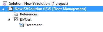 Screenshot of adding the certificate as a resource.