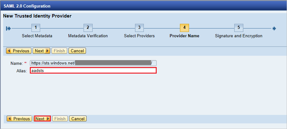 Configuración de inicio de sesión único&nbsp;4