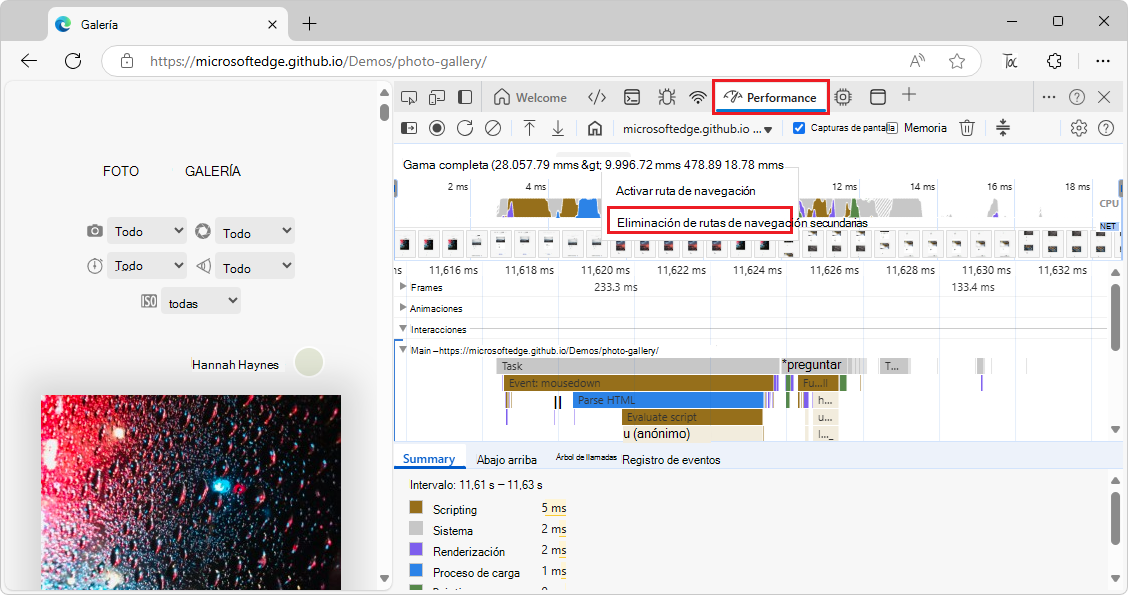 Quitar a los niños de una ruta de navegación