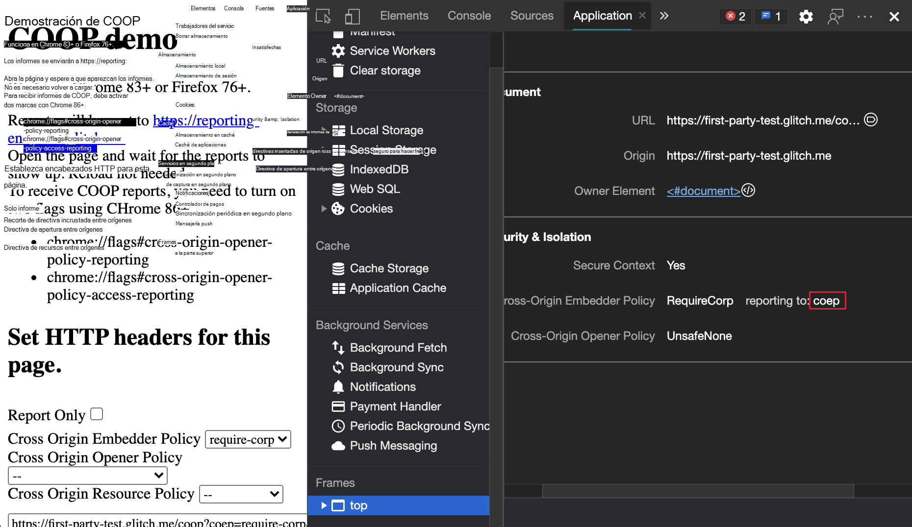 El punto de conexión de 
