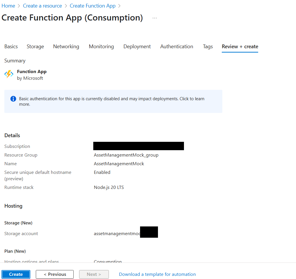 Crear función en Azure