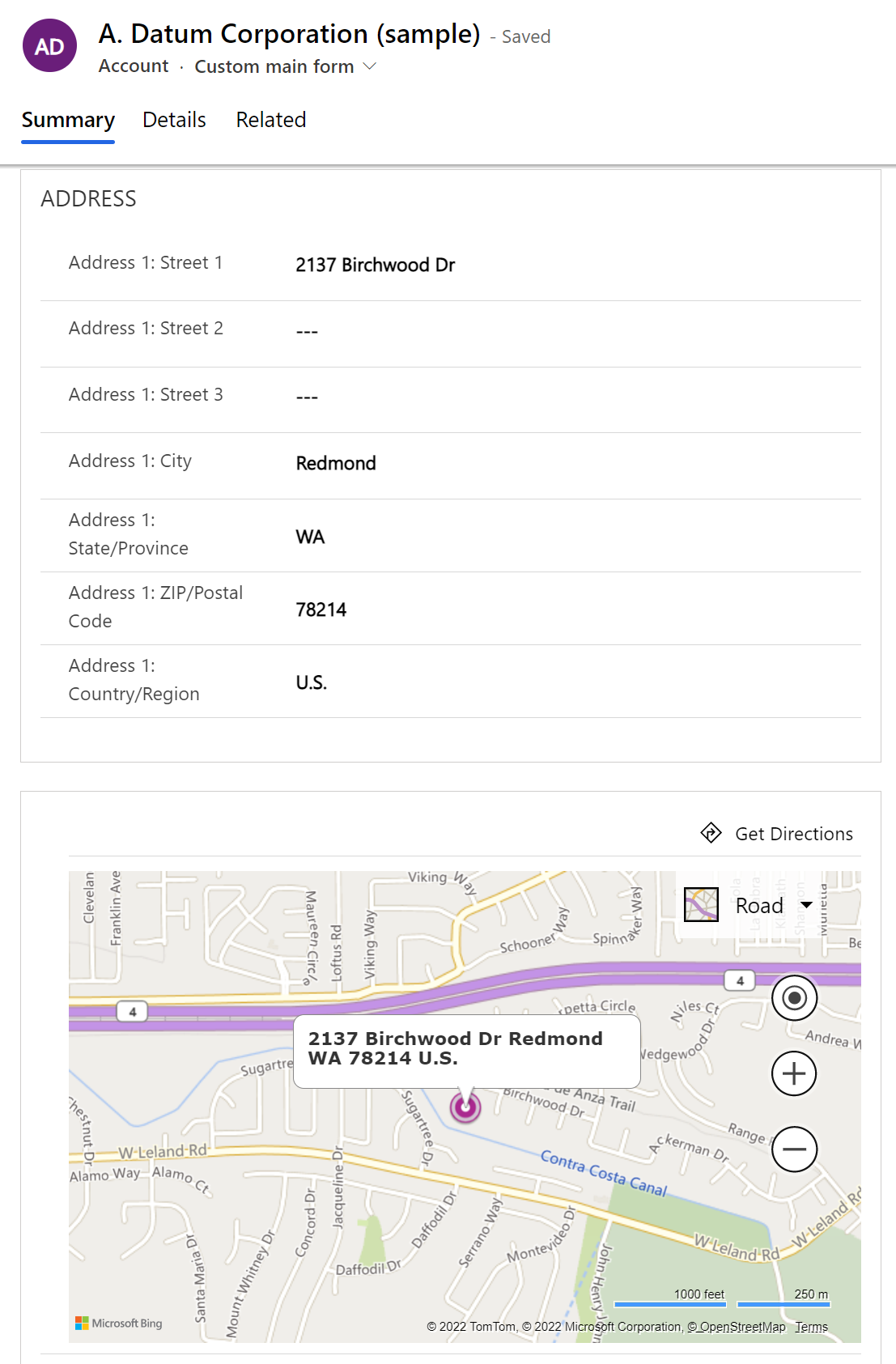 Control de mapa de Bing en una aplicación.