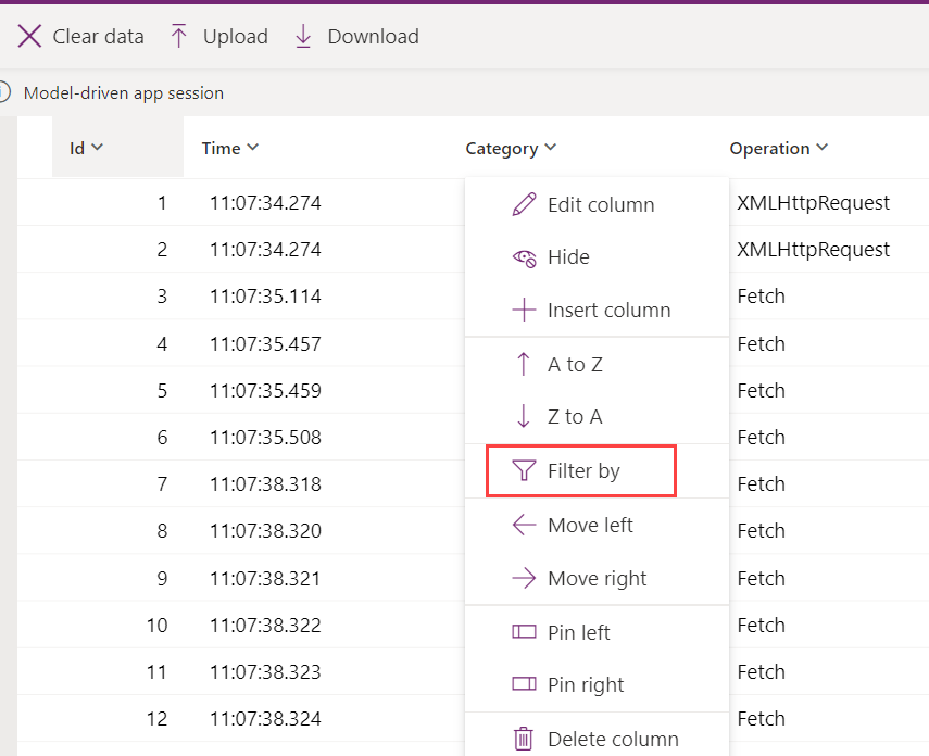 Filtrar por eventos de formulario en Monitor en directo.