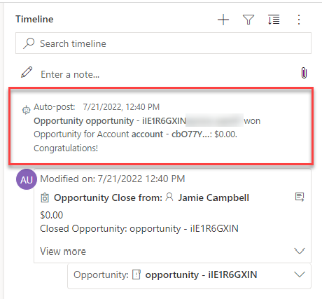 AutoPublicaciones en la línea de tiempo - Runtime