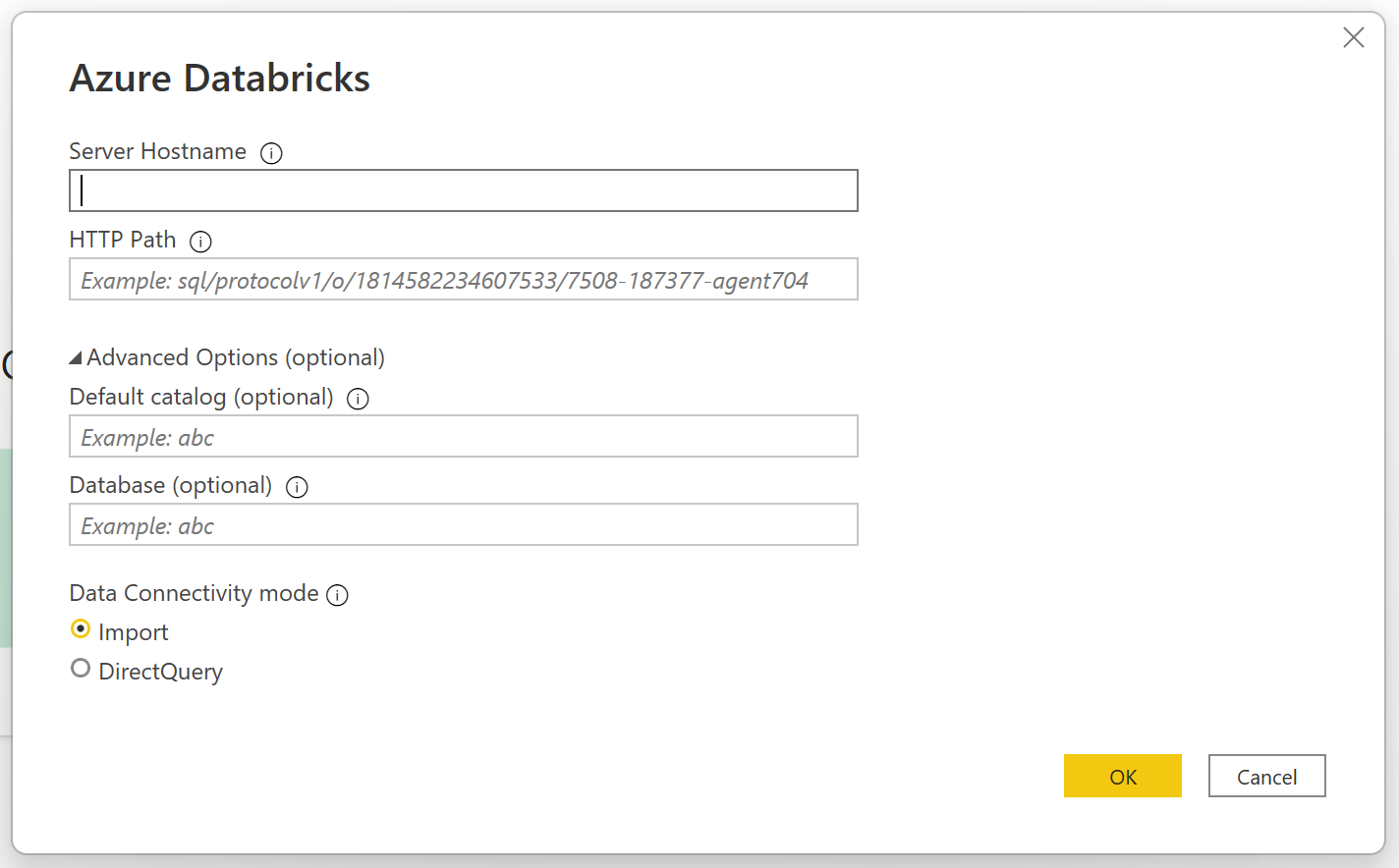 Especifique su Databricks SQL Warehouse.