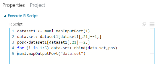 Script R en el módulo Execute R Script
