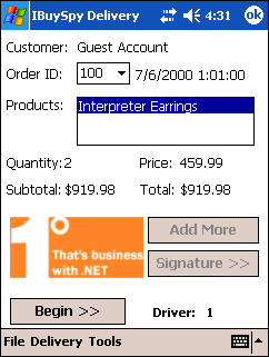 Pantalla de control de pedidos