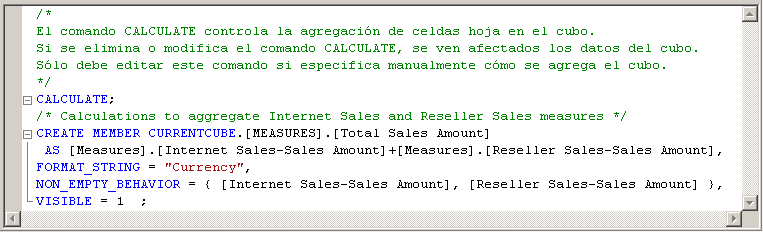 Scripts en el panel de expresiones de cálculo