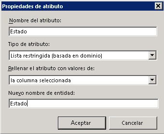 Excel - Cuadro de diálogo Propiedades de los atributos