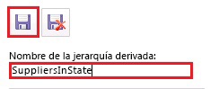 Botón Guardar jerarquía derivada