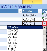 Excel- Lista desplegable con Estados