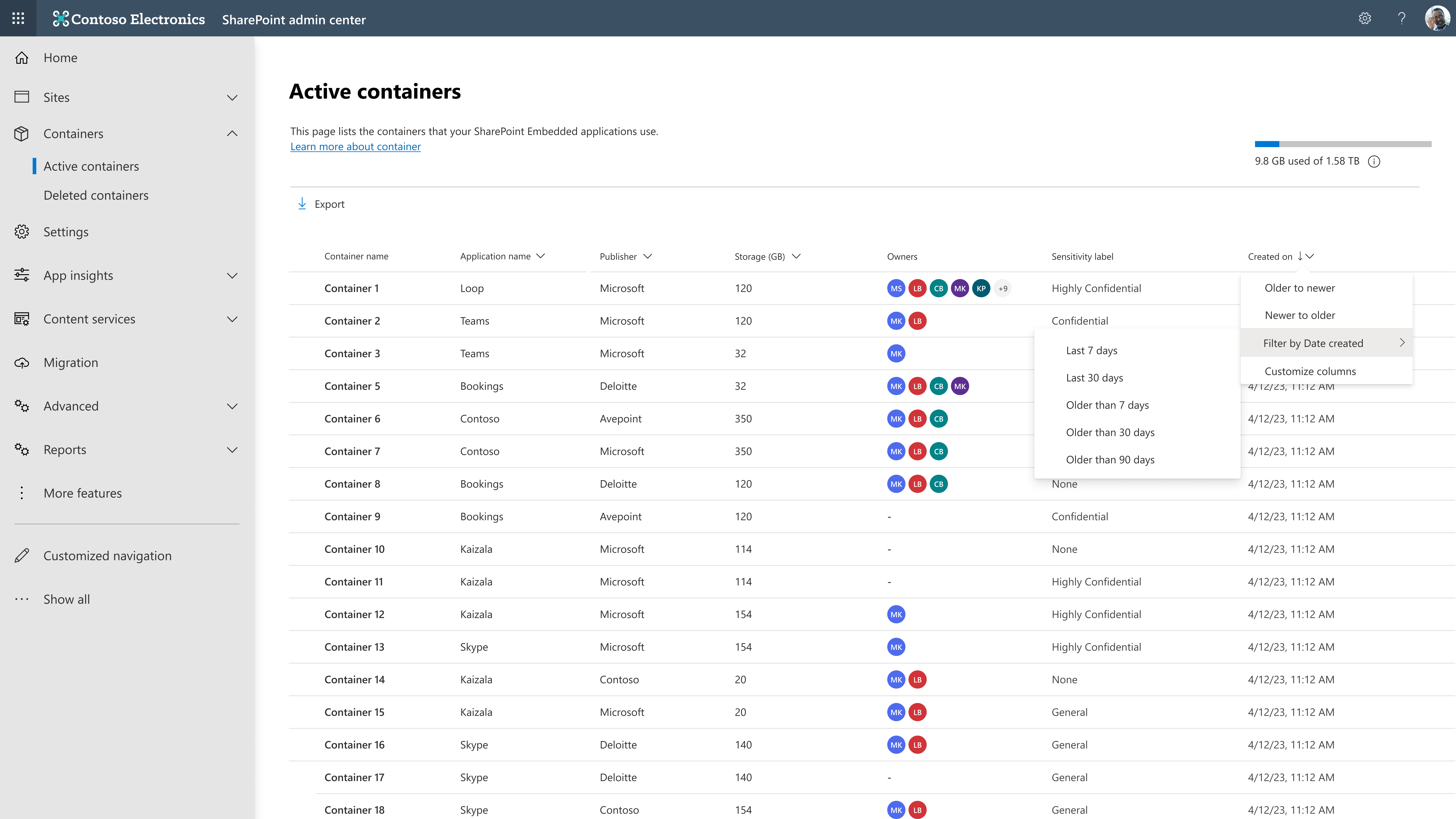  Filtrado de contenedores SPE