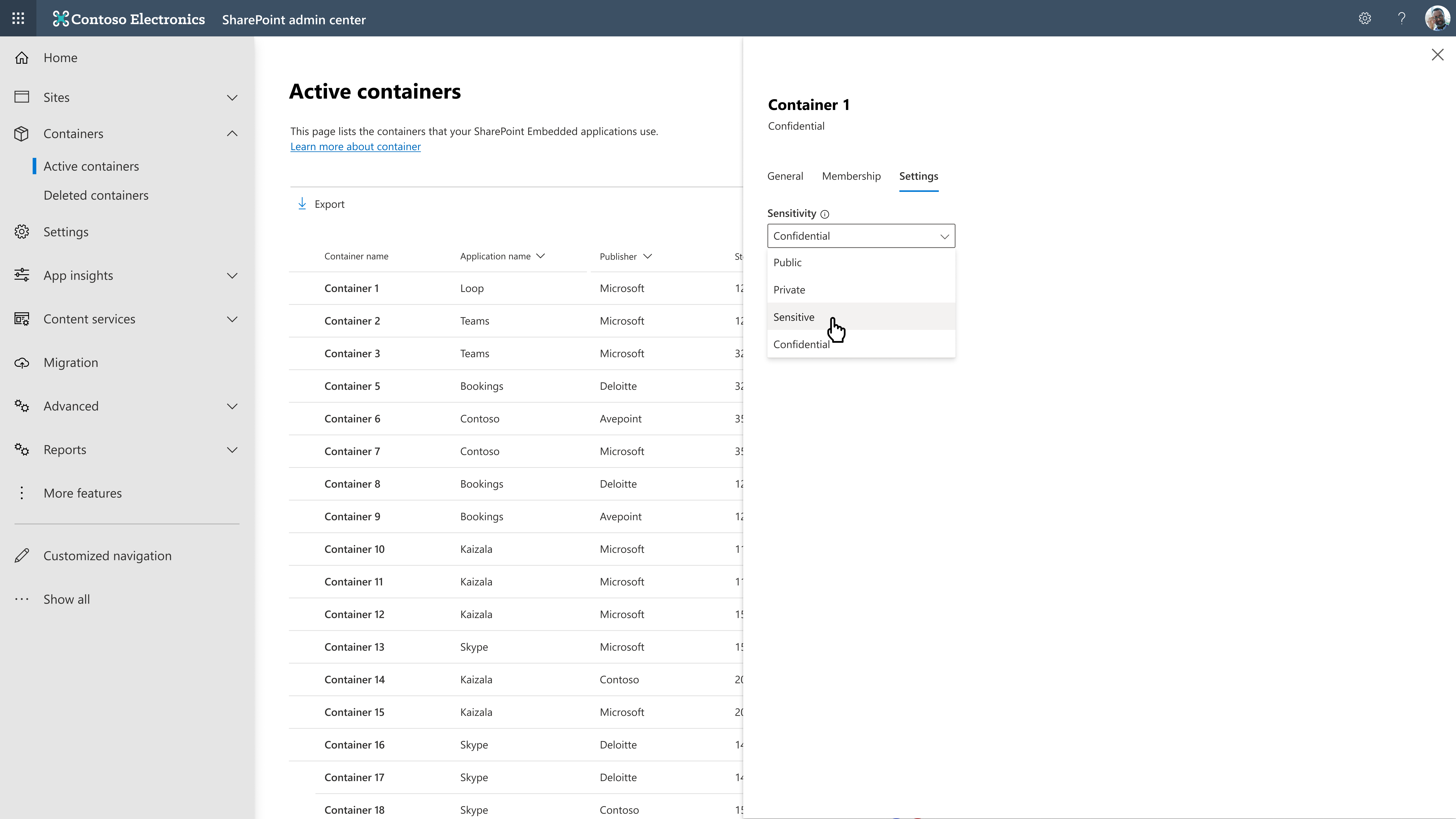 Confidencialidad del contenedor SPE