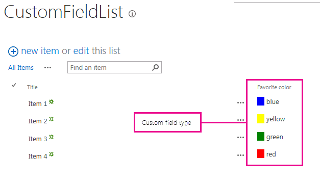 Campo representado de lado cliente personalizado en un formulario de vista
