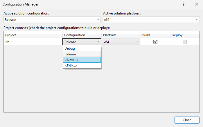 Captura de pantalla que muestra Configuration Manager.