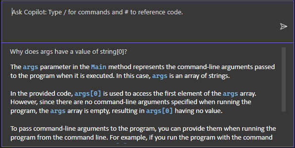 Captura de pantalla de la pregunta contestada por Copilot.