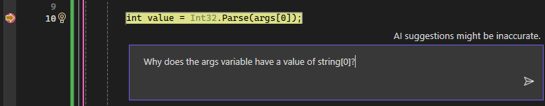 Captura de pantalla de Copilot Chat.