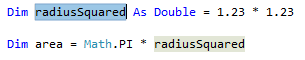 Captura de pantalla del código resaltado: Visual Basic.
