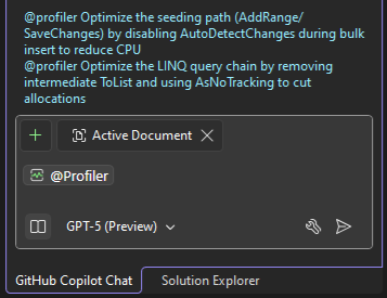 Captura de pantalla de sugerencias de código.