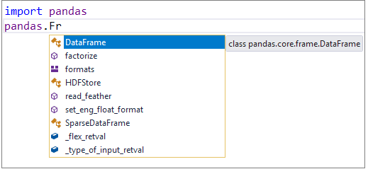 Finalizaciones de Python para el paquete pandas