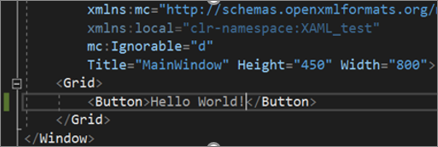 edición del editor de código con la barra verde