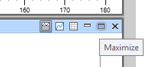 Captura de pantalla del botón Maximizar en WPA.