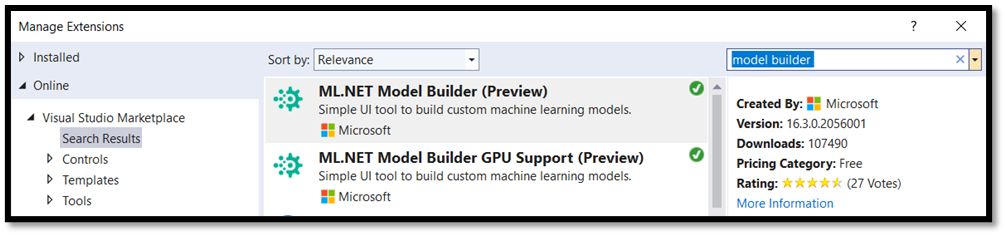 Extensión del generador de modelos