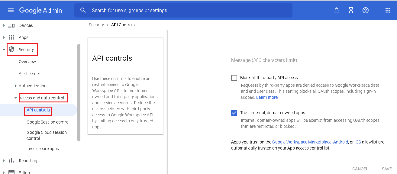 API de G&nbsp;Suite
