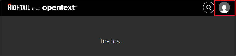 Captura de pantalla que muestra el icono de usuario.