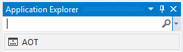 Screenshot of the search bar for filtering in Application Explorer.