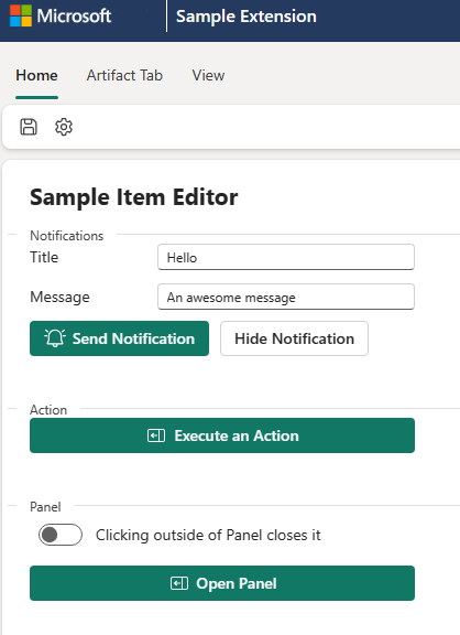 Näyttökuva Käyttöliittymän päämalli -kuvaliittymästä.
