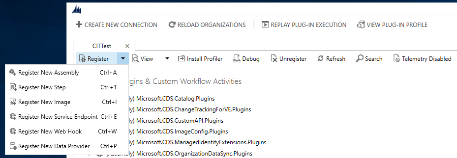 Rekisteröi uusi vaihe.