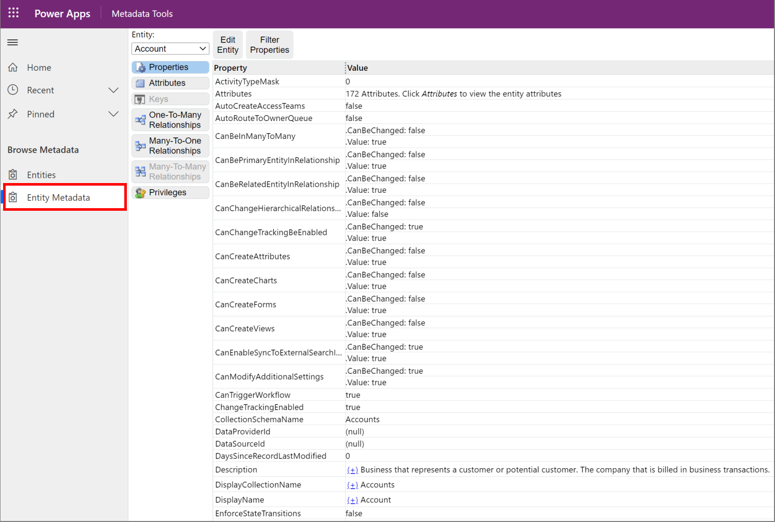 Metadata view Metadata view.