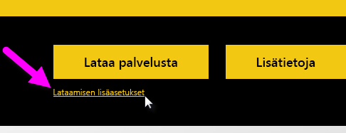 Näyttökuva Power BI Desktopin lataussivun Lataa-painikkeesta.