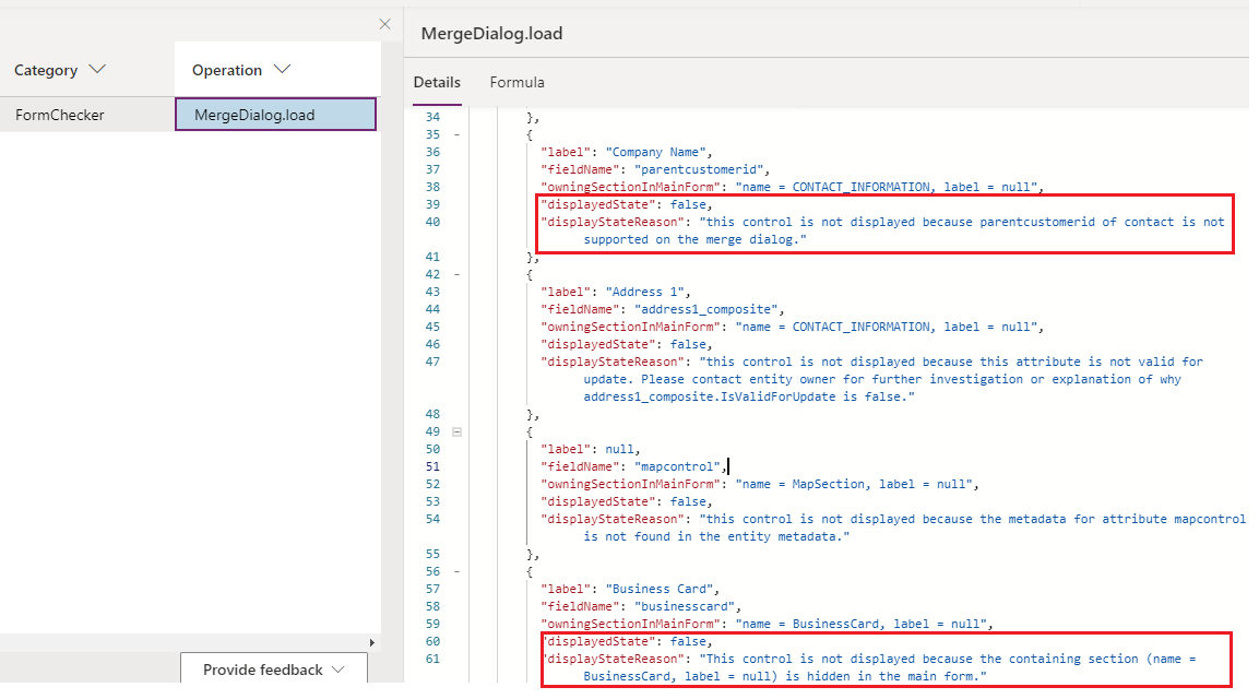 Merge dialog load Merge dialog load