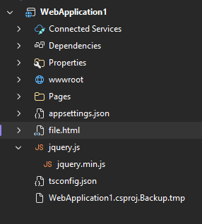 Screenshot that shows the effect of the pathSegment rule.
