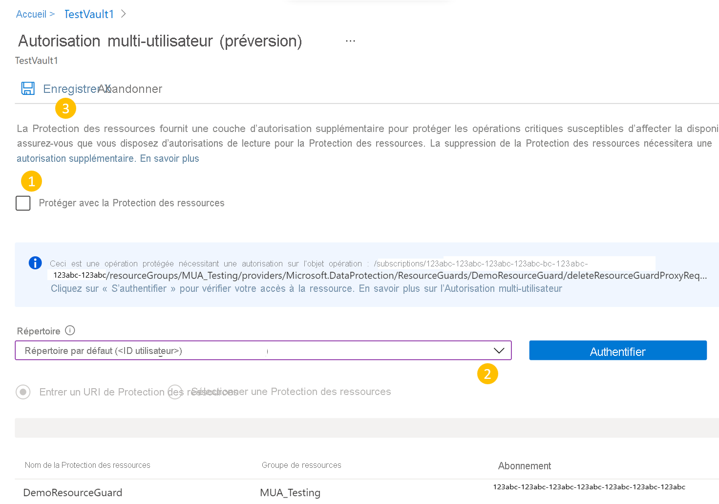 Capture d’écran montrant comment désactiver l’authentification multi-utilisateur.