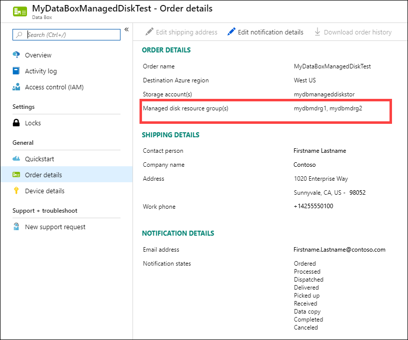 Identifier les groupes de ressources de disque managé