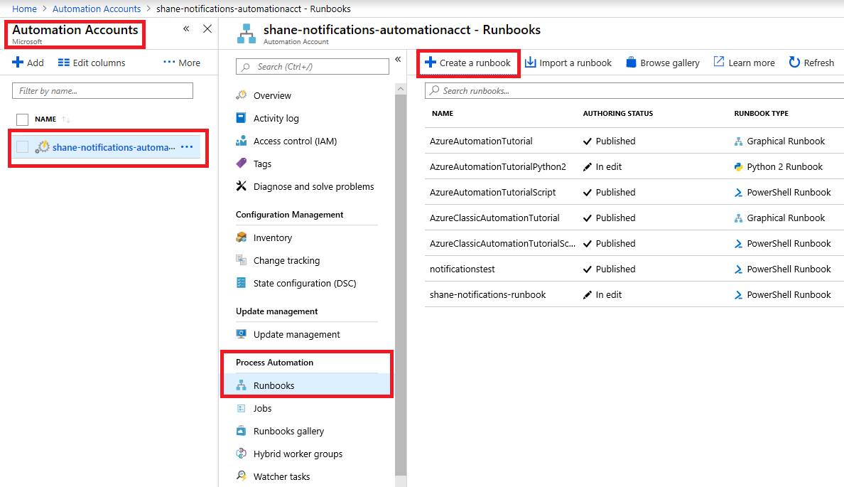 Créer une interface utilisateur de runbook