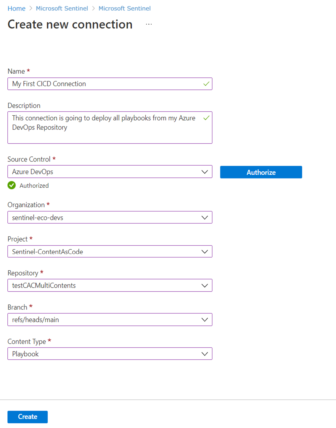 Capture d’écran d’une nouvelle connexion de dépôt GitHub.