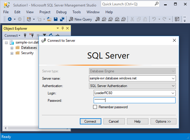 Se connecter avec la nouvelle connexion