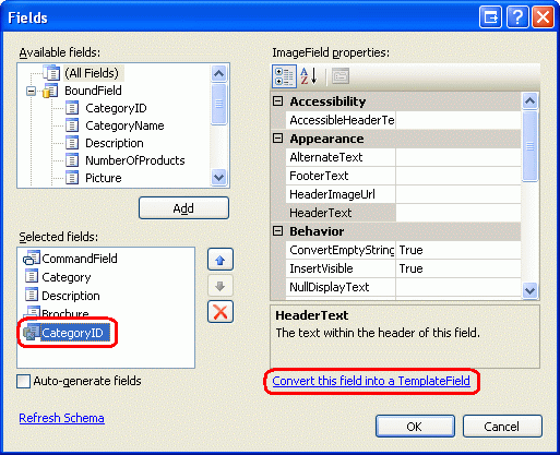 Convertir ImageField en ChampTemplate